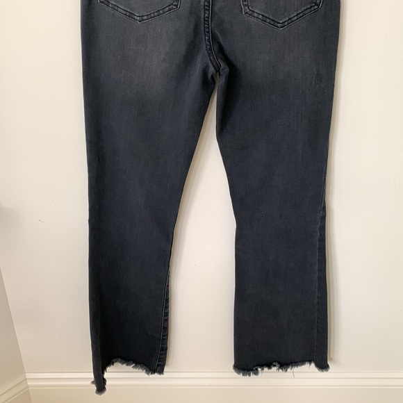 Sincerely Jules Black Flare Wide Leg Jeans High Waisted and FrayHem women SZ 27 - Picture 8 of 14